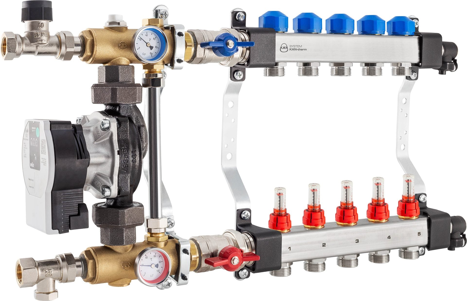 Manifold med Blandeenhet KAN-therm InoxFlow USFP-serien